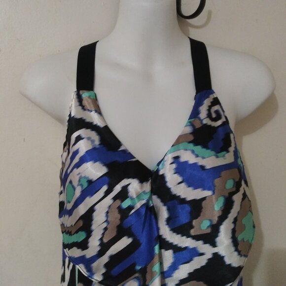 Alfani Women's Abstract Ruffle Front Halter Top – Size Small - Picture 6 of 8